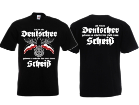 Frauen T-Shirt - Ich bin als Deutscher geboren - Ich schulde der Welt einen Scheiß! Frauen T-Shirt - Ich bin als Deutscher geboren - Ich schulde der Welt einen Scheiß!