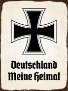 Holzschild - 20x30cm - Eisernes Kreuz - Deutschland meine Heimat