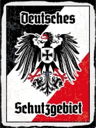 Blechschild - 12x18cm - Deutsches Schutzgebiet - Motiv 2