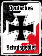 Blechschild - 12x18cm - Deutsches Schutzgebiet - Motiv 3