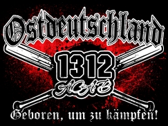 Blechschild - 12x18cm - Ostdeutschland - Geboren, um zu kämpfen!