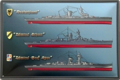 Blechschild - 12x18cm - Deutsche Kriegsmarine - Deutschland - Admiral Scheer - Admiral Graf Spee