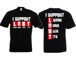 Frauen T-Shirt - I Support LGBT