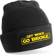 Mütze - BD - Get Woke Go Broke - schwarz/gelb