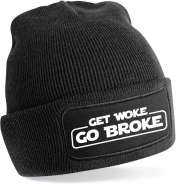 Mütze - BD - Get Woke Go Broke - schwarz/weiß