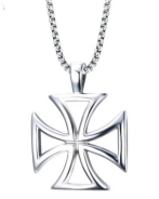 Halskette - Eisernes Kreuz - Silber Optik - AEP