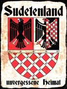 Blechschild - 12x18cm - Sudetenland - Unvergessene Heimat