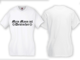 Frauen T-Shirt - Mein Mann ist Deutscher - weiß Frauen T-Shirt - Mein Mann ist Deutscher - weiß