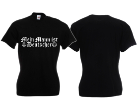 Frauen T-Shirt - Mein Mann ist Deutscher - schwarz Frauen T-Shirt - Mein Mann ist Deutscher - schwarz