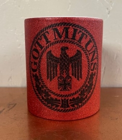 Glitzer Tasse - rot - Gott mit uns Glitzer Tasse - rot - Gott mit uns