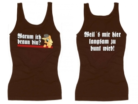 Frauen Top - Warum ich braun bin? 2 - braun Frauen Top - Warum ich braun bin? 2 - braun