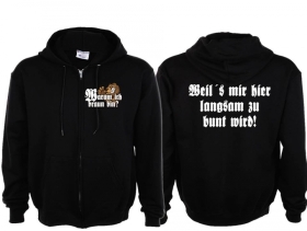 Kapuzenjacke - Warum ich braun bin - schwarz Kapuzenjacke - Warum ich braun bin - schwarz