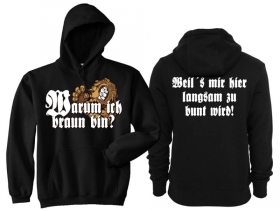Kapuzenpullover - Warum ich braun bin? 2 - schwarz Kapuzenpullover - Warum ich braun bin? 2 - schwarz