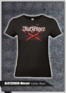 Frauen T-Shirt - Blutzeugen - Messer - Girly - schwarz Frauen T-Shirt - Blutzeugen - Messer - Girly - schwarz