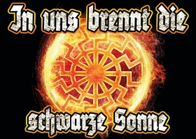 Schwarze Sonne - brennend - Aufkleber Paket 10 Stück Schwarze Sonne - brennend - Aufkleber Paket 10 Stück