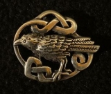 Silber Kettenanhänger - keltischer Rabe - 925 Silber