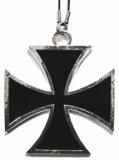 Halskette - Eisernes Kreuz - riesig - schwarz