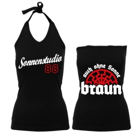 Frauen Neckholder Top - Sonnenstudio 88 - Motiv 2 Frauen Neckholder Top - Sonnenstudio 88 - Motiv 2