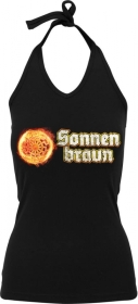 Frauen Neckholder Top - Sonnenbraun Frauen Neckholder Top - Sonnenbraun
