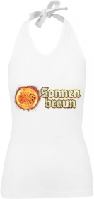 Frauen Neckholder Top - Sonnenbraun - weiß Frauen Neckholder Top - Sonnenbraun - weiß