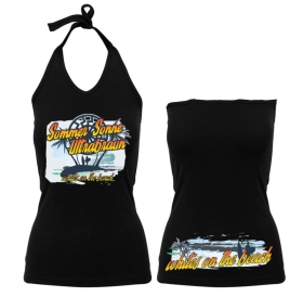 Frauen Neckholder Top - Sommer - Sonne - Ultrabraun - schwarz Frauen Neckholder Top - Sommer - Sonne - Ultrabraun - schwarz