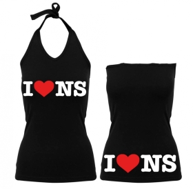 Frauen Neckholder Top - I love NS - Doppeldruck Frauen Neckholder Top - I love NS - Doppeldruck
