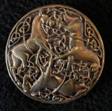 Brosche - keltische Pferde - Bronze