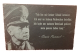 Schieferplatte - Erwin Rommel - Motiv 2