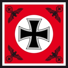 Fahne - 120x120 - Eisernes Kreuz mit vier Reichsadlern (69)