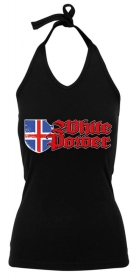 Frauen Neckholder Top - White Power - Island Frauen Neckholder Top - White Power - Island