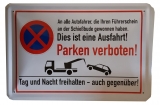 Blechschild - Parken verboten - BS034 (237)