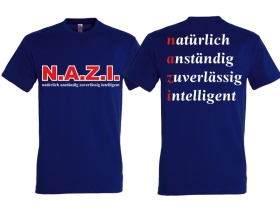 T-Hemd - N.A.Z.I. - Motiv 1 - blau T-Hemd - N.A.Z.I. - Motiv 1 - blau